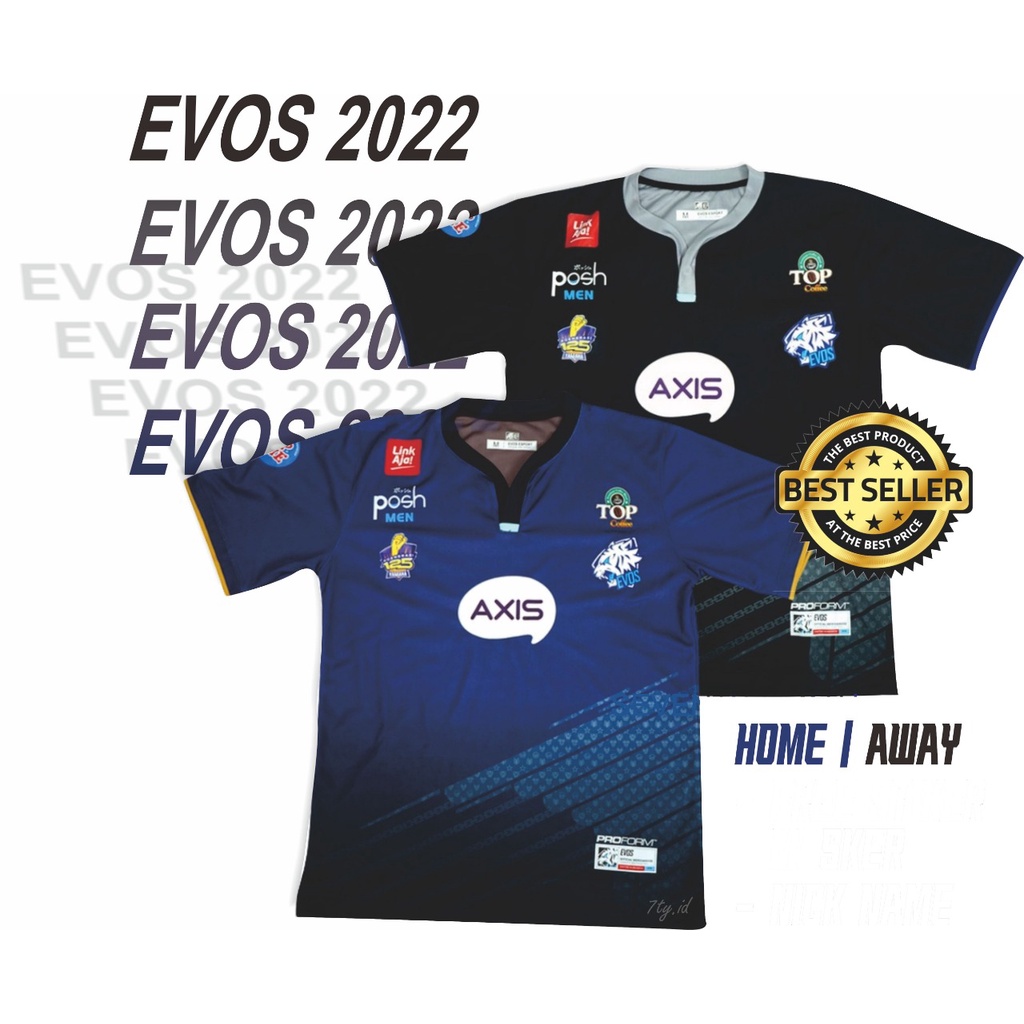 Baju Kaos Jersey Gaming Evos Esports 2022 Grade No 1 Home Away Gratis Nameset
