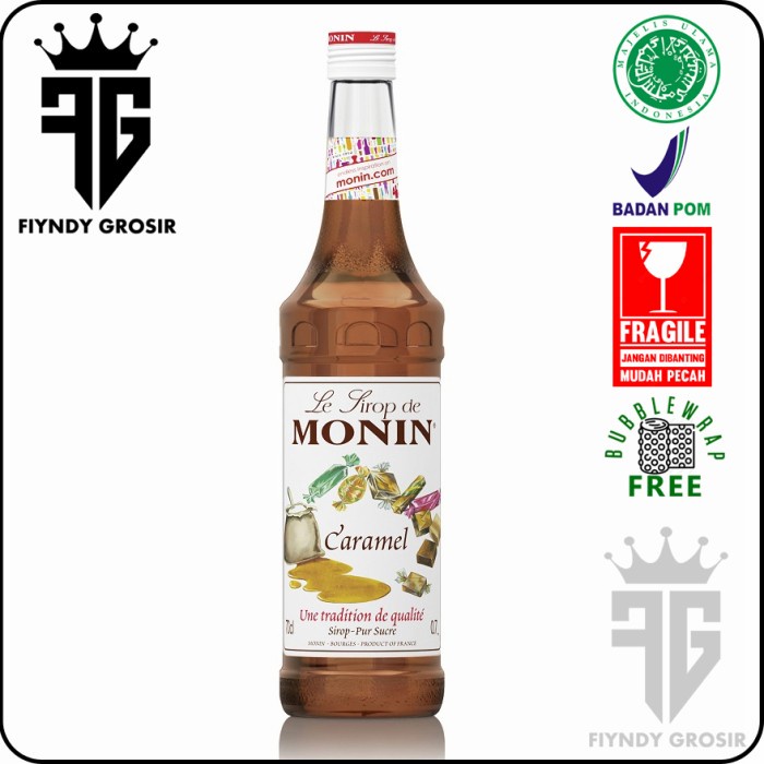 

CARAMEL SYRUP 700ml merk MONIN / Sirup / Cafe / Monin / Kedai / Kopi