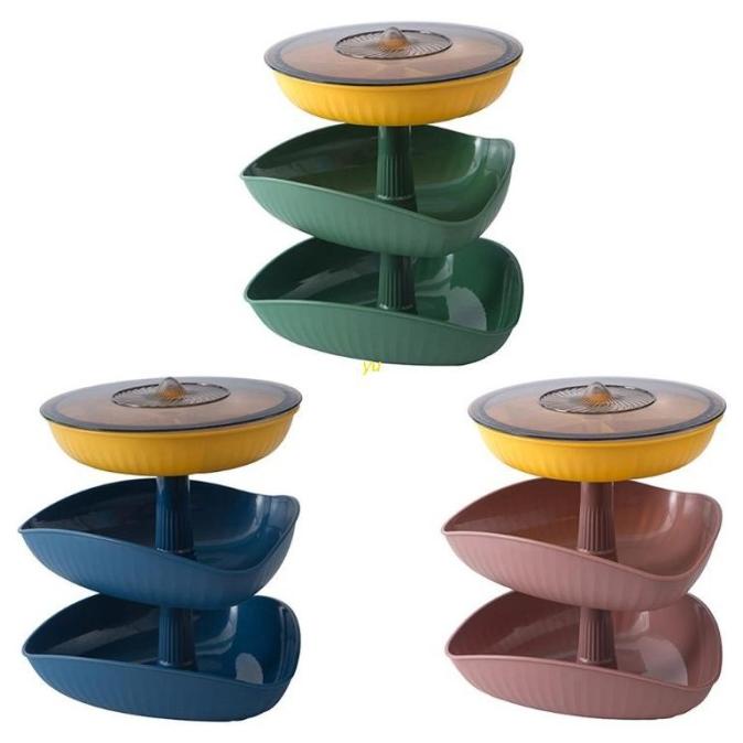 

POPULER YU 3 TIER DETACHABLE CANDY SNACKS STORAGE BOX FRUIT PLA SDC4133S