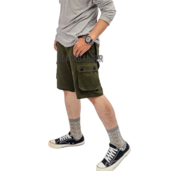 Short Cargo pants celana Cargo Pendek Army Size S-XL (28-35)