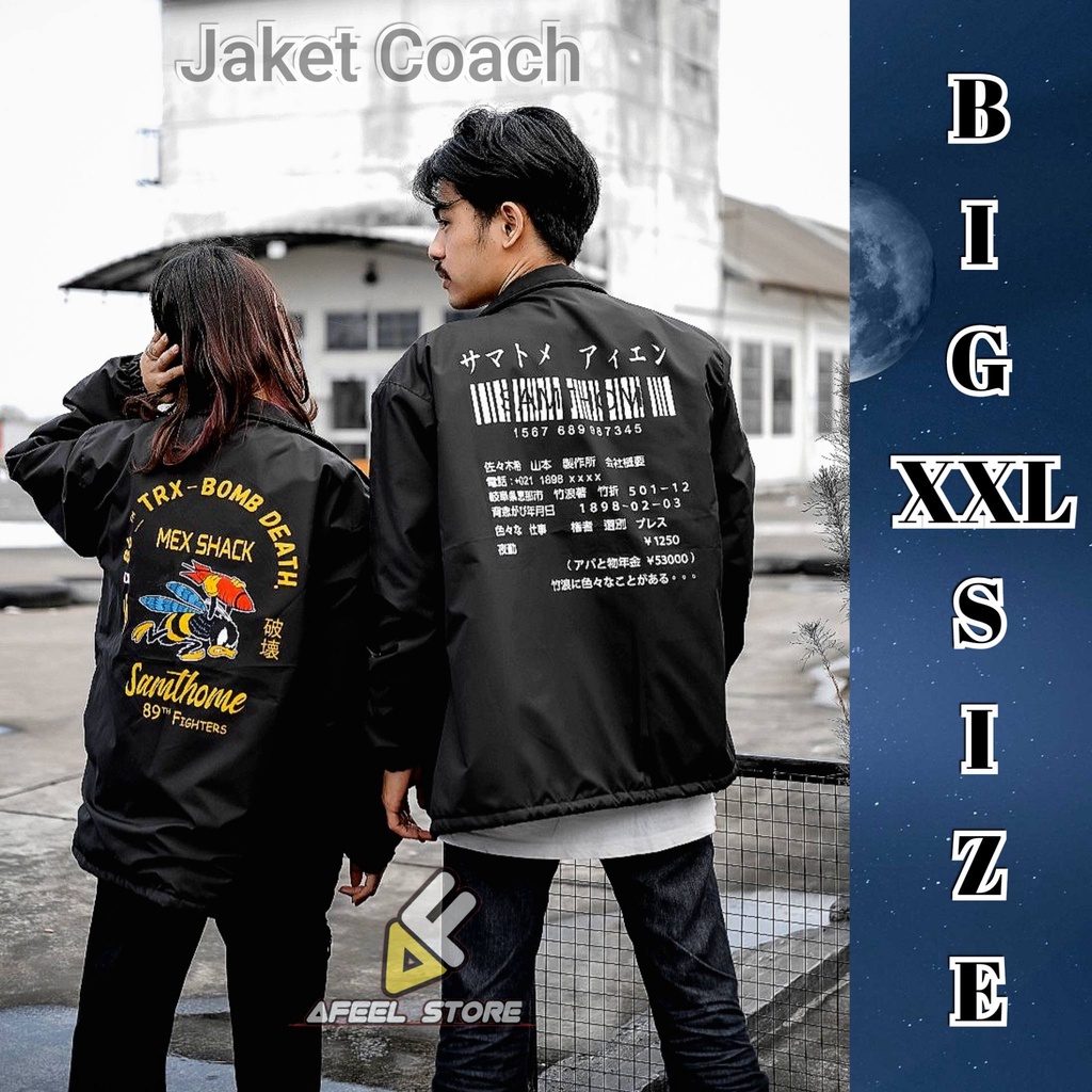 Coach Jacket Pria BIG SIZE Absolutely Series Premium / Jaket Coach Pria Black