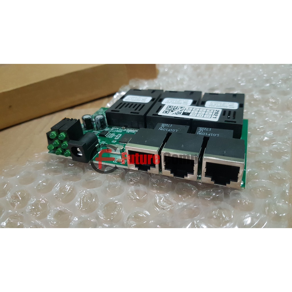 Media Converter 3F3E Board Only 3 Port FO dan 3 Port Eth