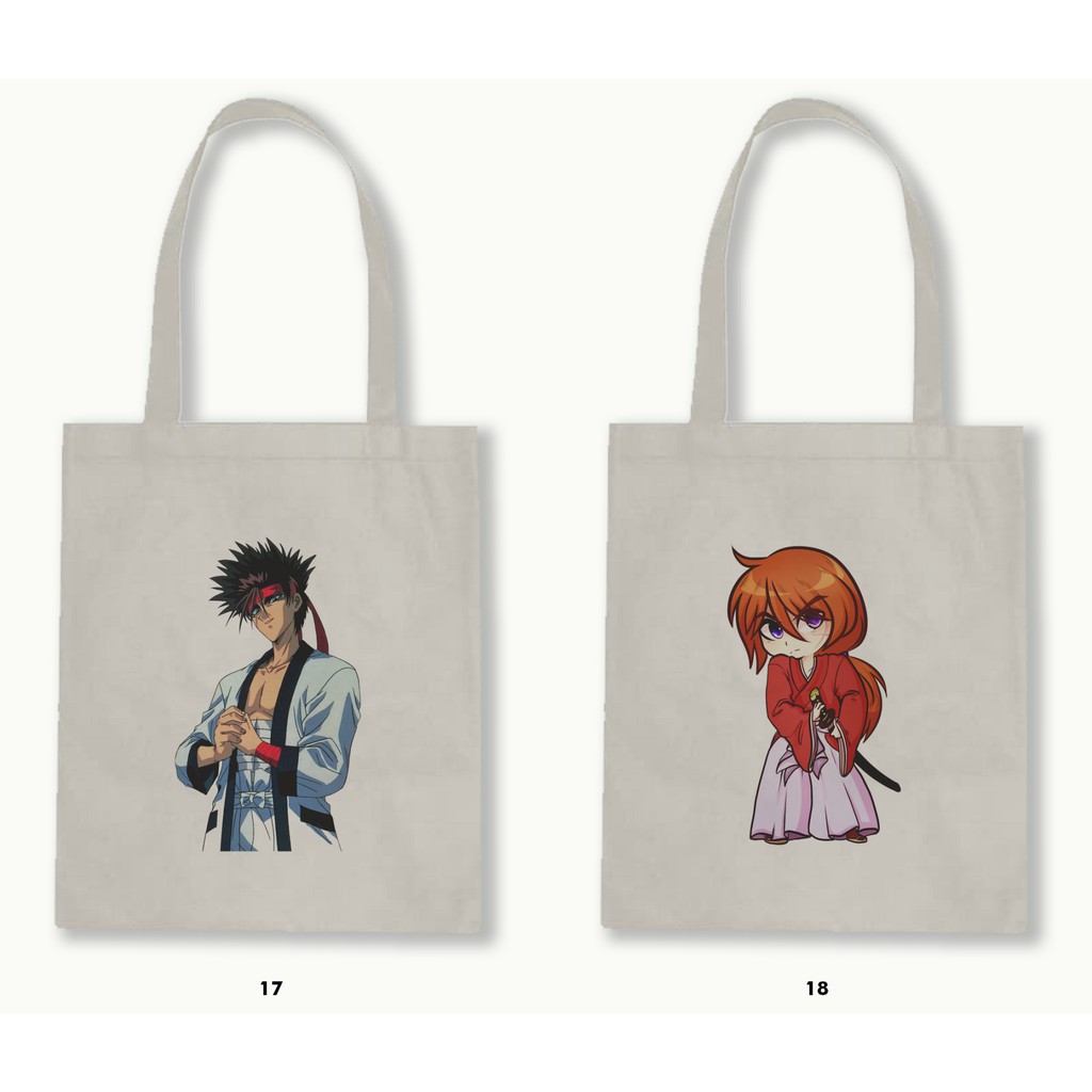TOTE BAG BLACU - SAMURAI X (RUROUNI KENSHIN) .01