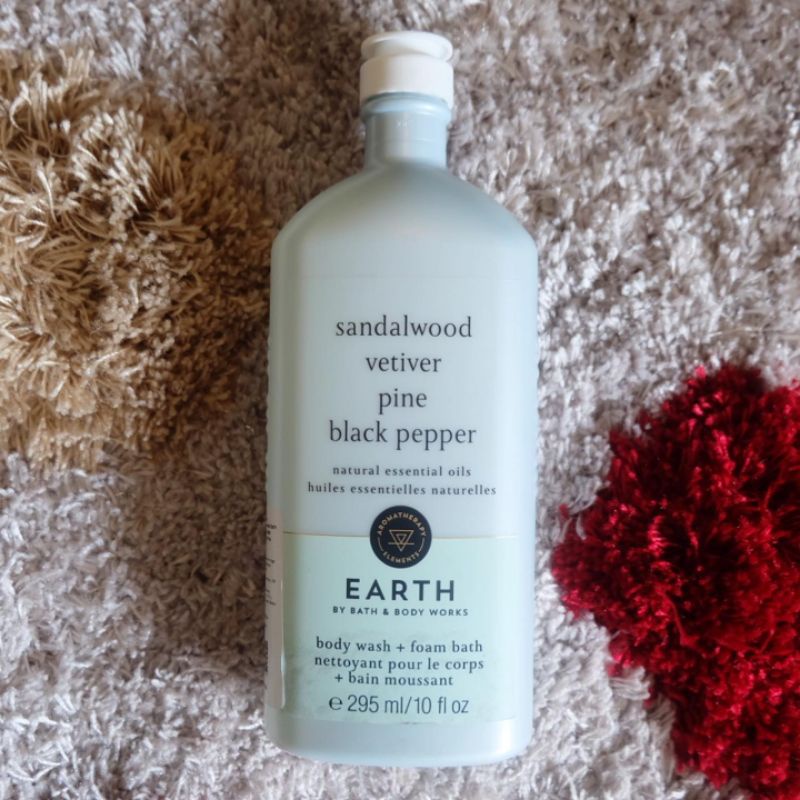 Bath & body works bbw earth body wash and foaming bath 295 ml original 100%