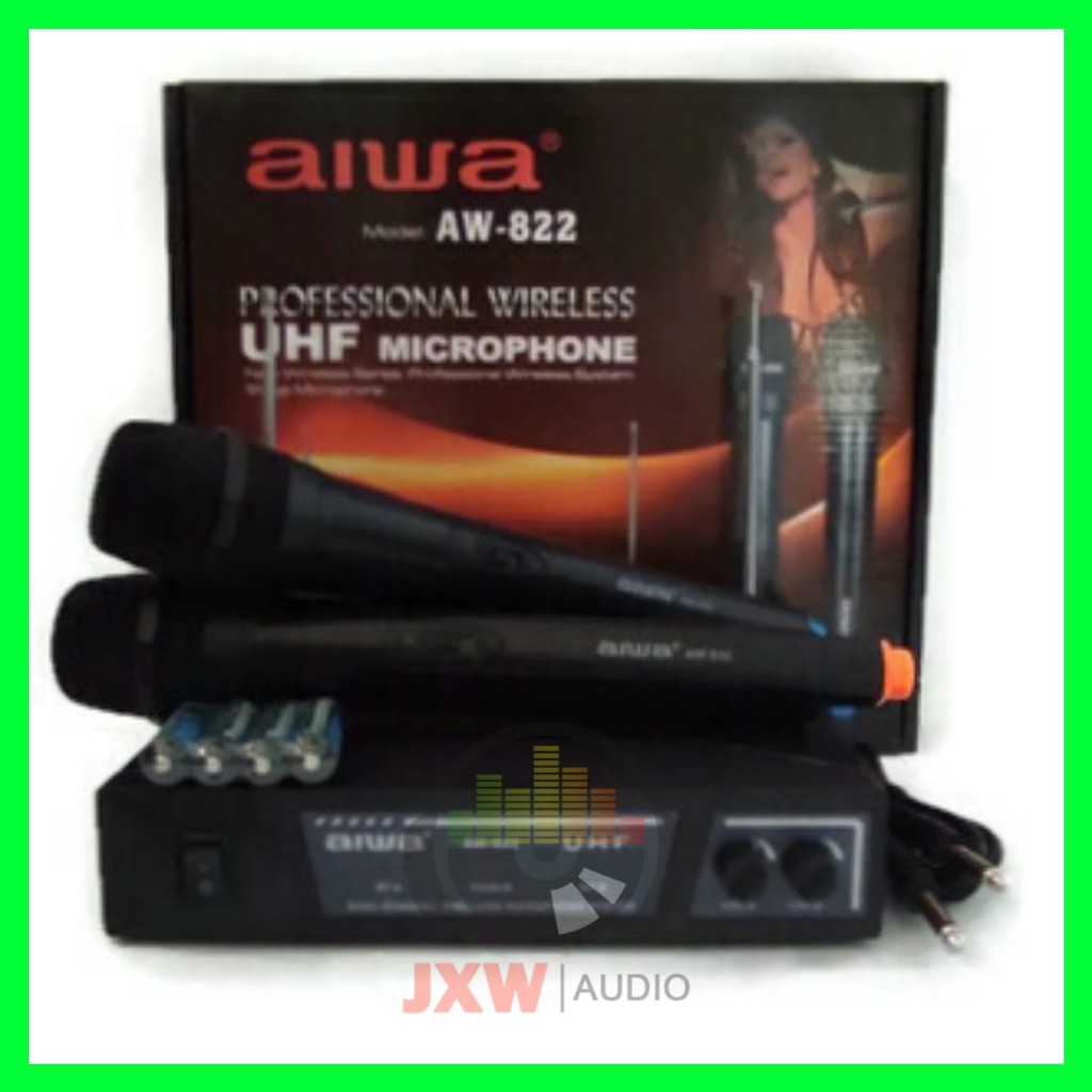 MIC AIWA AW 822 UHF / MICROPHONE WIRELESS AIWA AW-822 UHF / MIC AIWA AW822 HANDHELD UHF