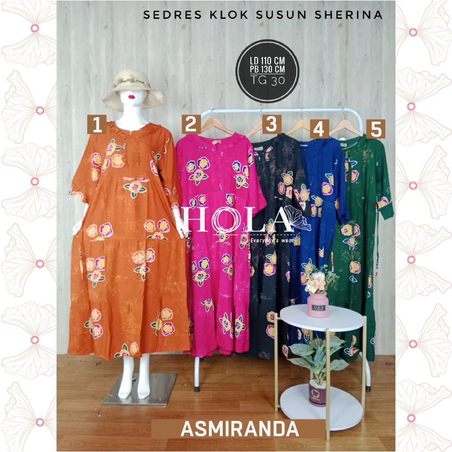 HOLA_FASH | Sekdres Messha klok, sekdres Messa, Sekdres Klok motif Sunan, Sekdres asmiranda-SHERINATG30- SASMR01