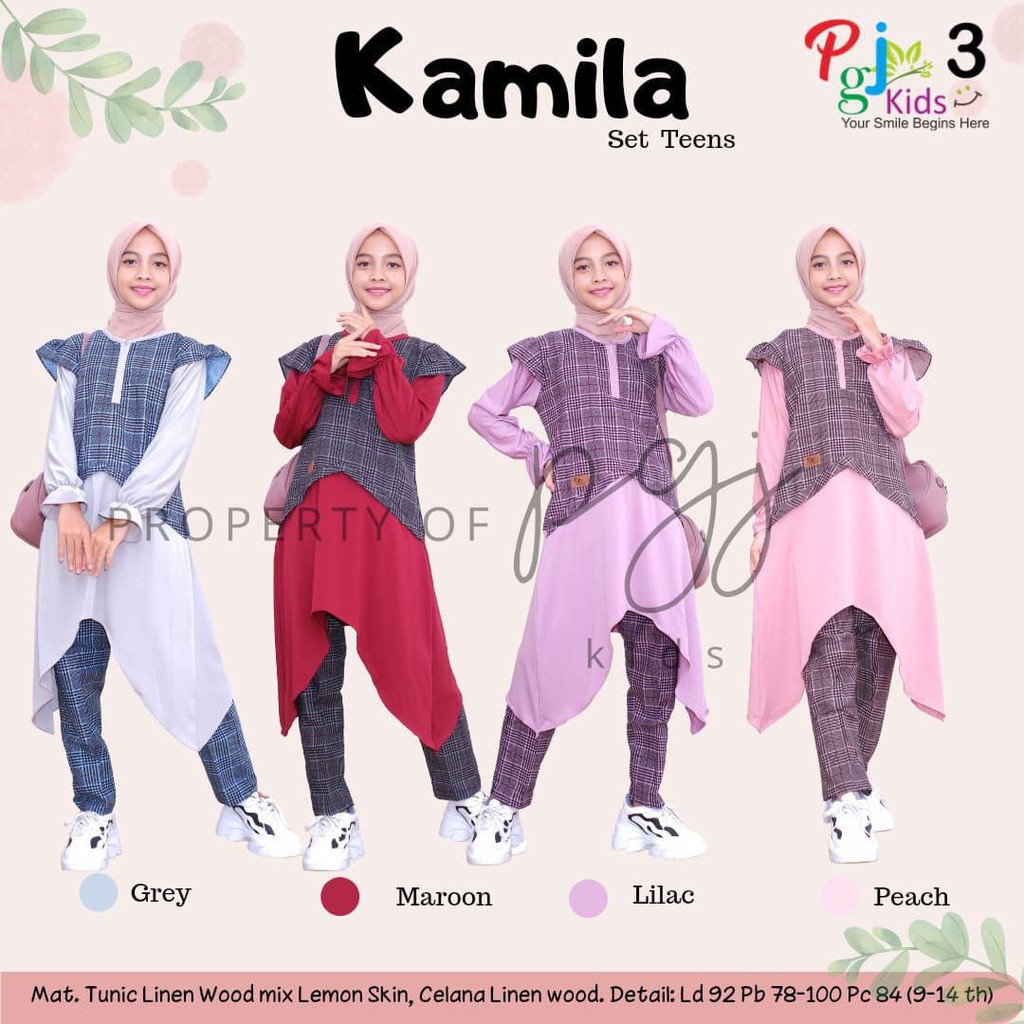 COD Kamila Setelan Tunik Anak Remaja Model Terbaru_Kiddos Kids