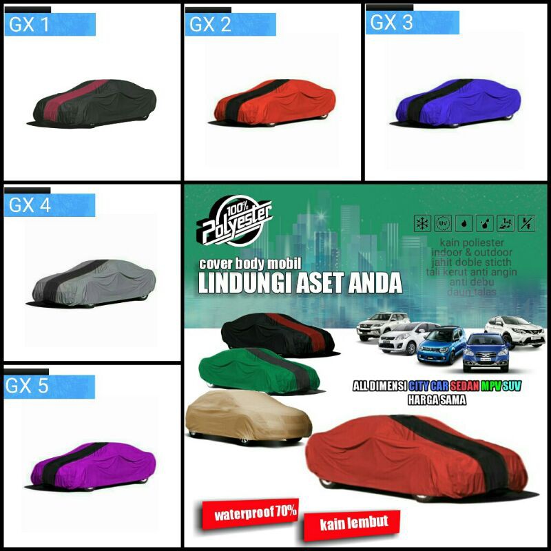 Cover Sarung Penutup Body Mobil Vios Civic Altis Bmw Mercedes Camry Accord Cielo Baleno Lancer