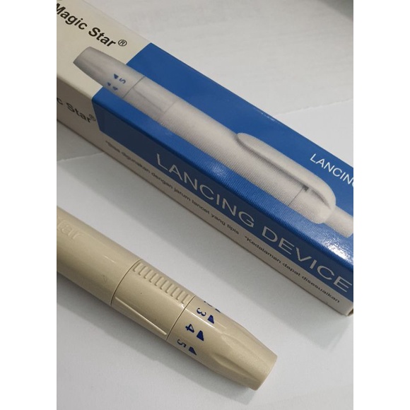 Paket Murah Lancing pen plastik Ms bonus Jarum 100pc magicstar/paket Pen Bekam dan jarum bekam