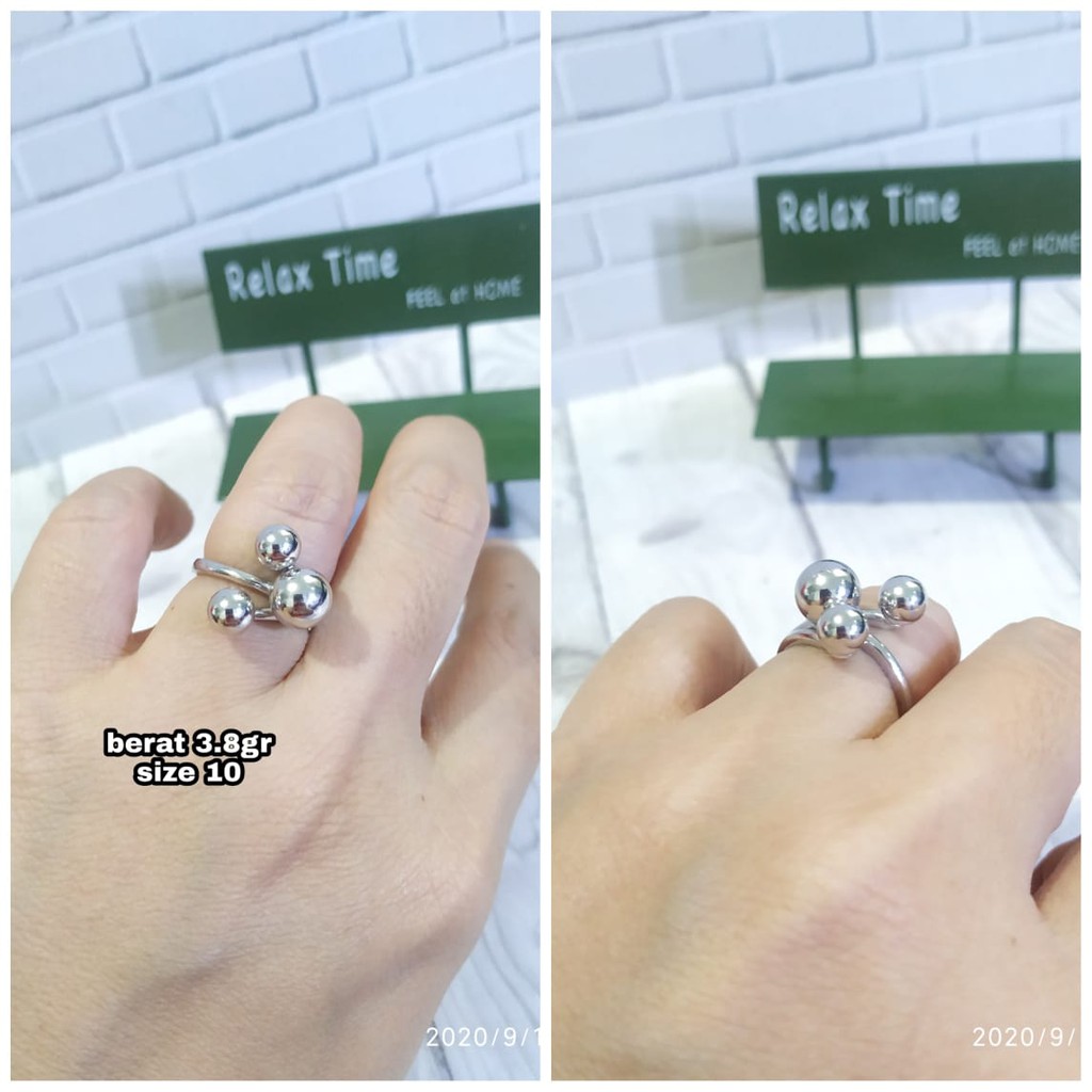 CINCIN COR PENTOL PERAK ASLI S925 GLOBAL JEWELLERY CE055