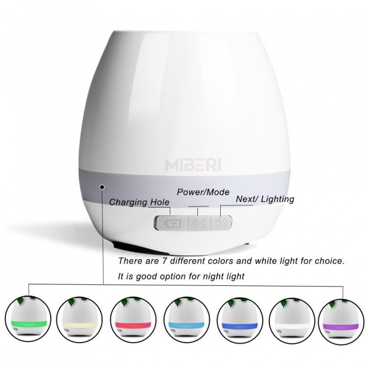 Flower Pot Vase Bluetooth Speaker with 7 Colors Mood Night Light LED