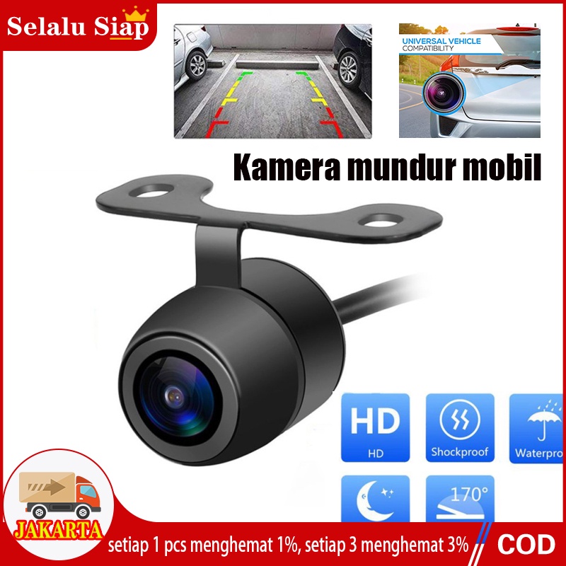 Kamera BULAT MOBIL mundur parkir DEPAN dan BELAKANG DUA FUNGSI universal car front rear camera