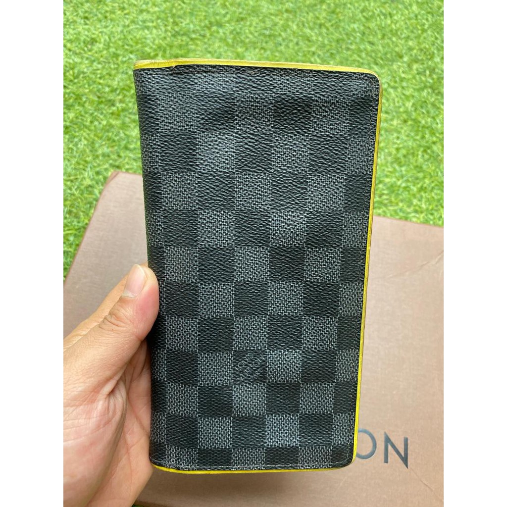 Louis Vuitton - Damier Yellow Long Wallet Dompet Panjang Pria Wanita Authentic Asli Ori