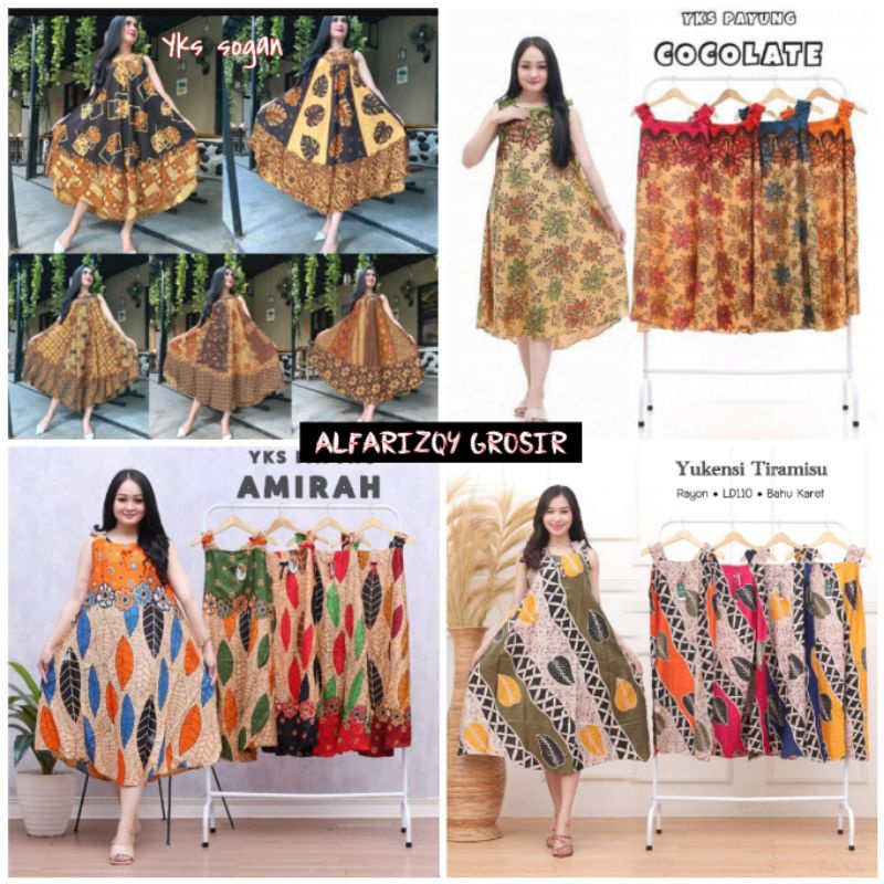 daster yukensi karet daster payung daster kutung batik daster inner daster lengan pendek sogan lektok santai baju tidur wanita piyama kimono