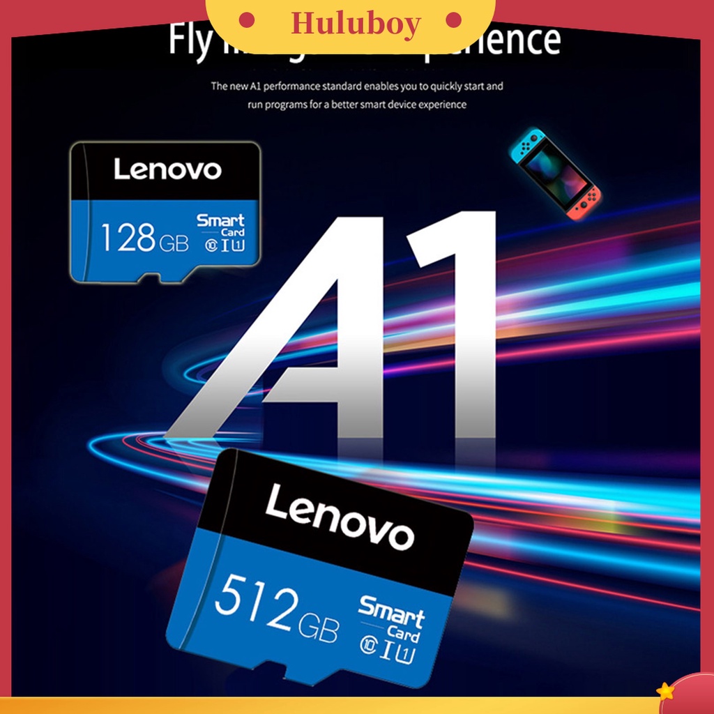 (Huluboy) Kartu Memori TF / SD Card 16GB / 32GB / 64GB / 128GB / 256GB / 512GB / 1TB High Speed Tahan Benturan Untuk Lenovo