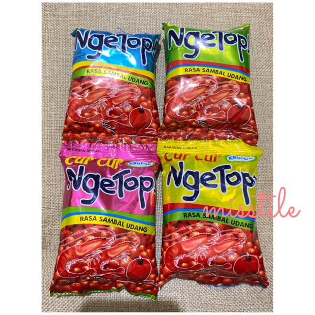 Snack jadul cup cup WOW rasa sambal udang / cemilan jadul pilus cupcup WOW NGETOP / snack kerupuk