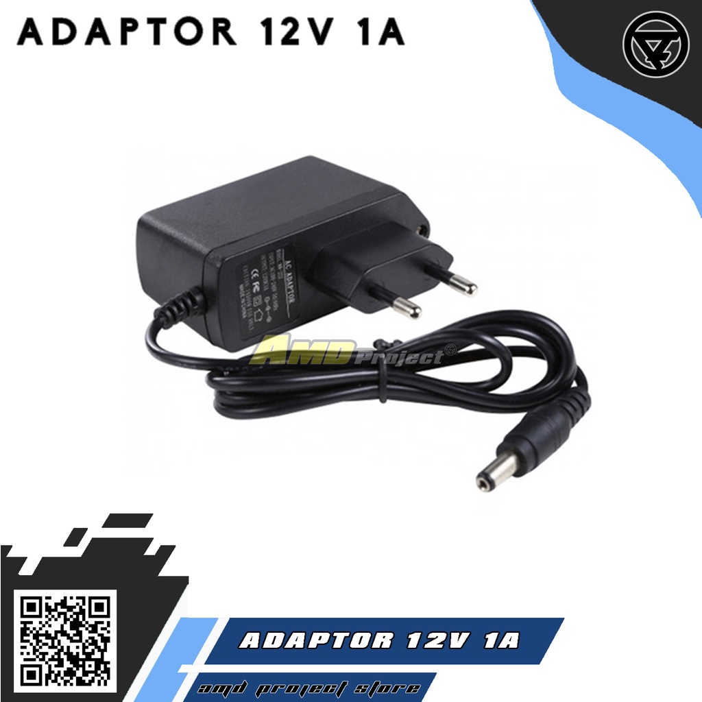 Adaptor 12V 1A Universal Untuk CCTV Led Strip Khusus 12 Volt Tipis