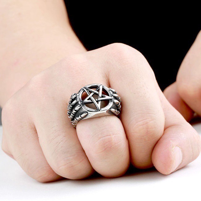 QD Cincin Gaya Steampunk Gothic Vintage Punk untuk Pria
