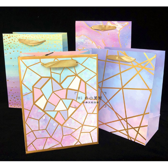 

JGO Paper Bag Monstera Gold Mermaid Elegan Kantong Bingkisan Kemasan