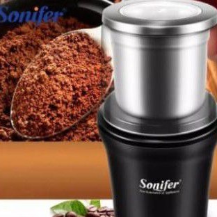 Coffee Grinder Mini Electric Penggiling Biji Kopi Kacang Bumbu Sonifer - capacity 100gr