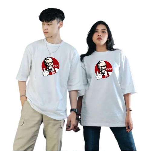 Kaos Oversize FCK Unisex Katun Combed 24s Jumbo/cewe-cowo/TERBARU!!!