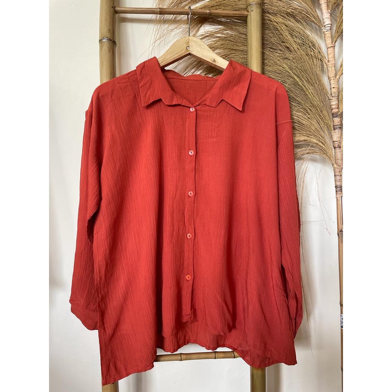 KEMEJA OVERSIZE RAYON CRINKLE | KULOT RAYON CRINKLE