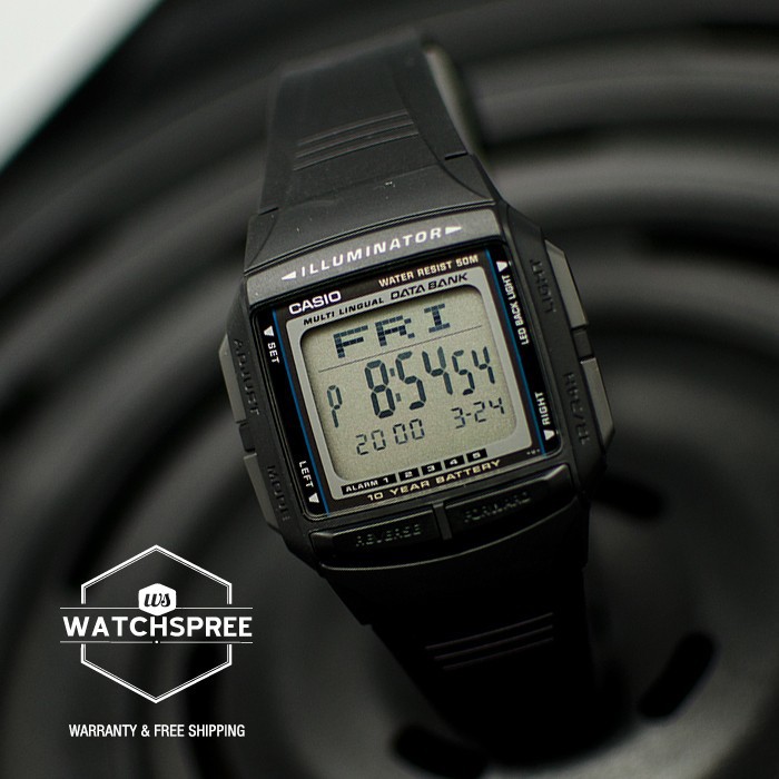 JAM TANGAN CASIO DB-36-1A DATA BANK ORIGINAL GARANSI RESMI CASIO