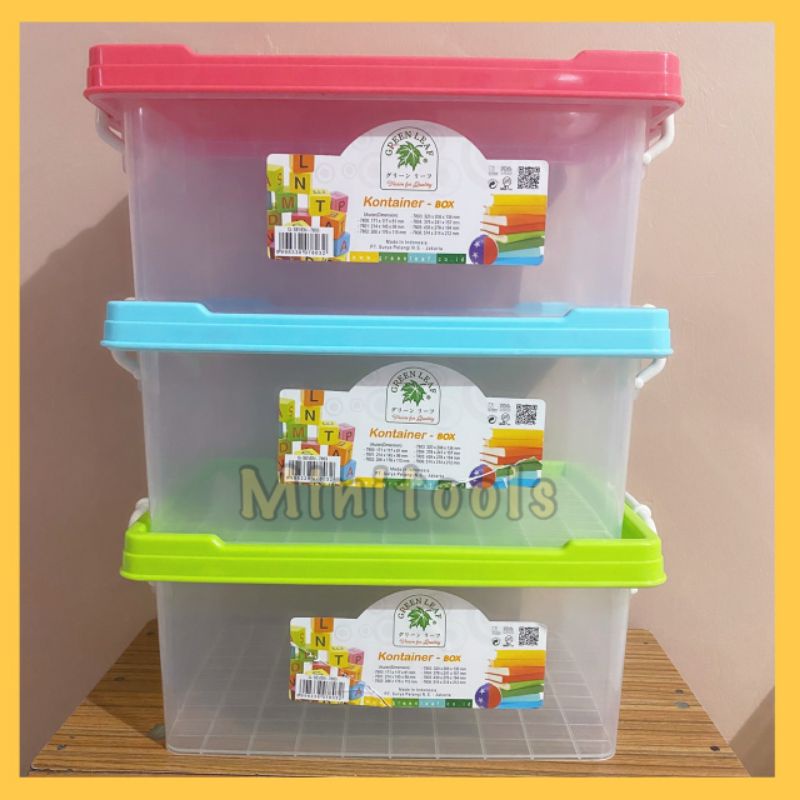 Container Box 5,5 Liter / Kotak Penyimpanan Serbaguna Masker Obat / Green Lead 7803