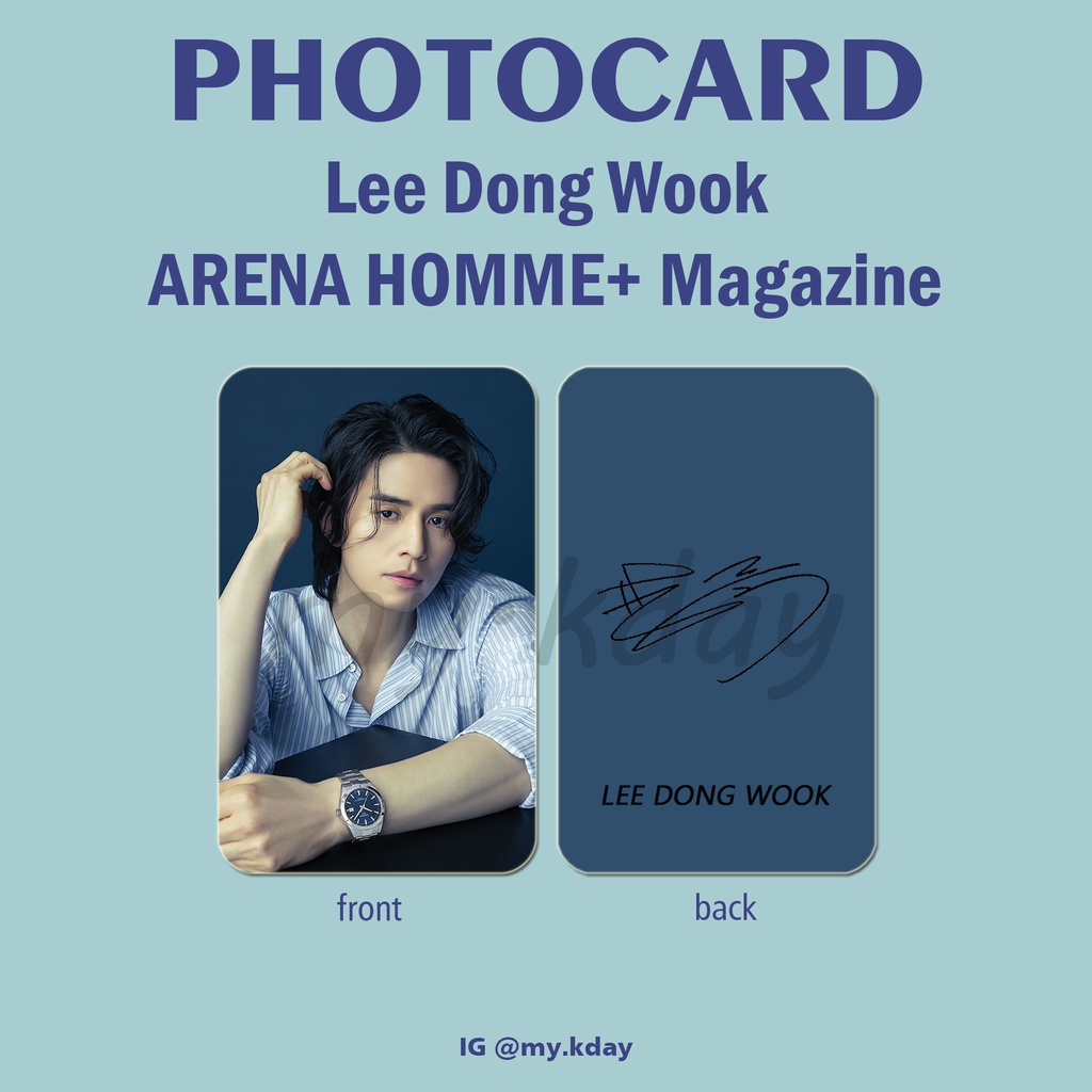 PCA-0108, Unofficial Photocard Lee Dong Wook ARENA HOMME+ Magazine 2 sisi