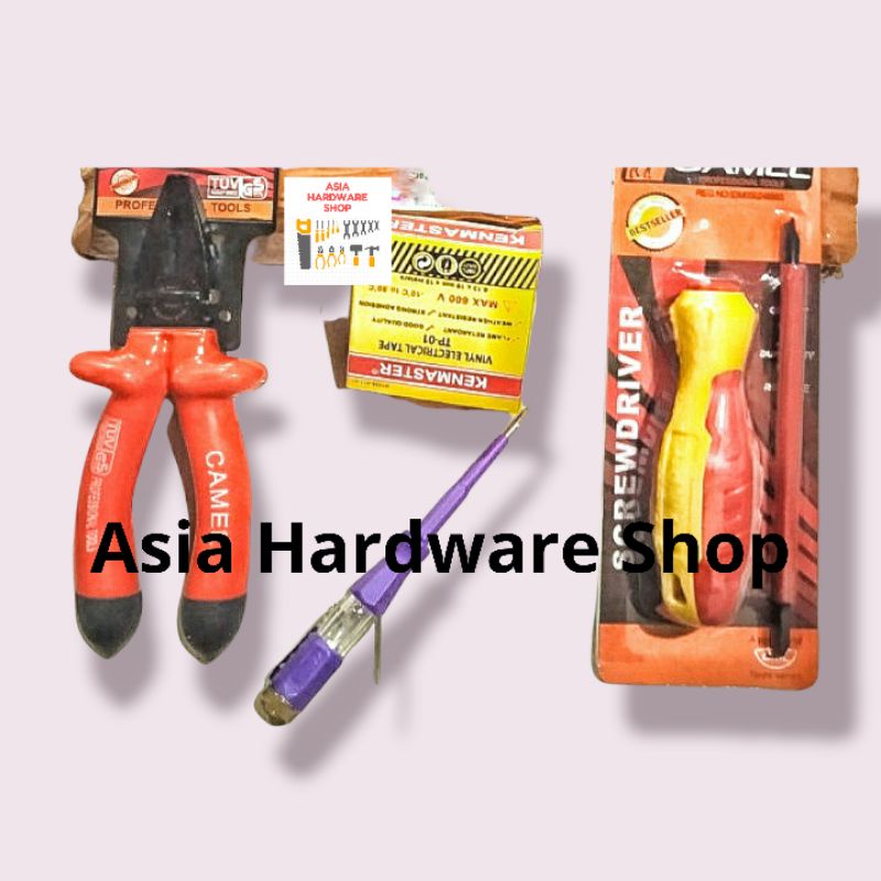 Listrik Tang Tespen Paket Alat Listrik Tang Tespen AC Isolasi dan Obeng Listrik Set Lengkap