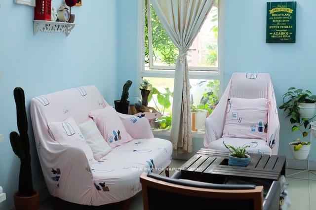 Pillow Cover / Sarung Bantal Sofa Motif Bunga Uk: 45x45 Cm