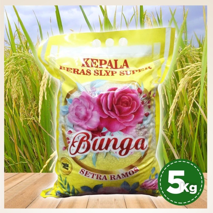 

Beras Setra Ramos Cap Bunga 5kg Beras Pulen Sedang Kualitas Super