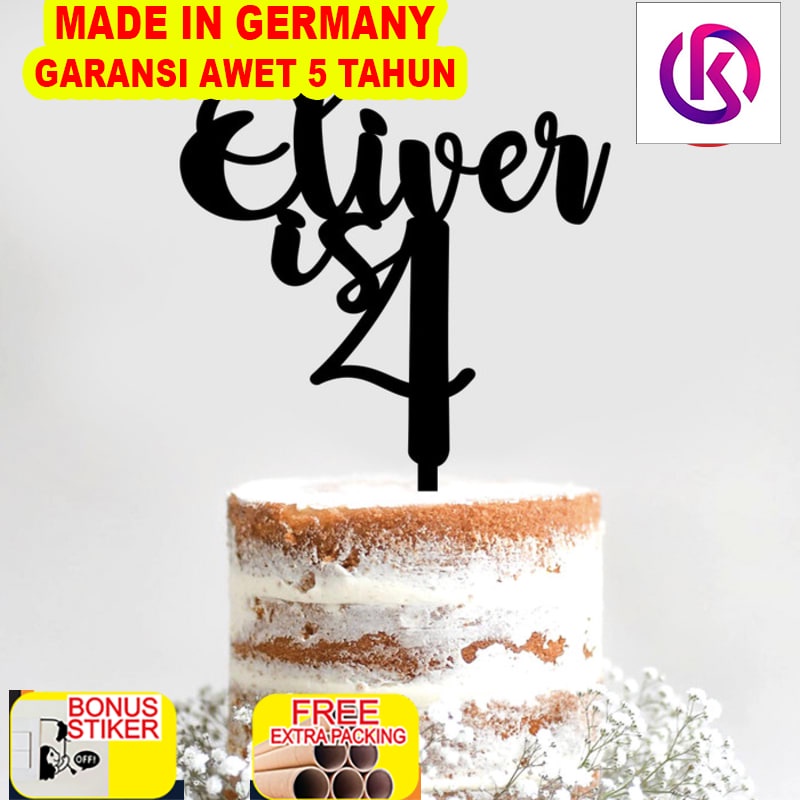 

Promo Custom Cake Topper Ulang Tahun Birthday Topper Kue Tulisan Akrilik - 10cm