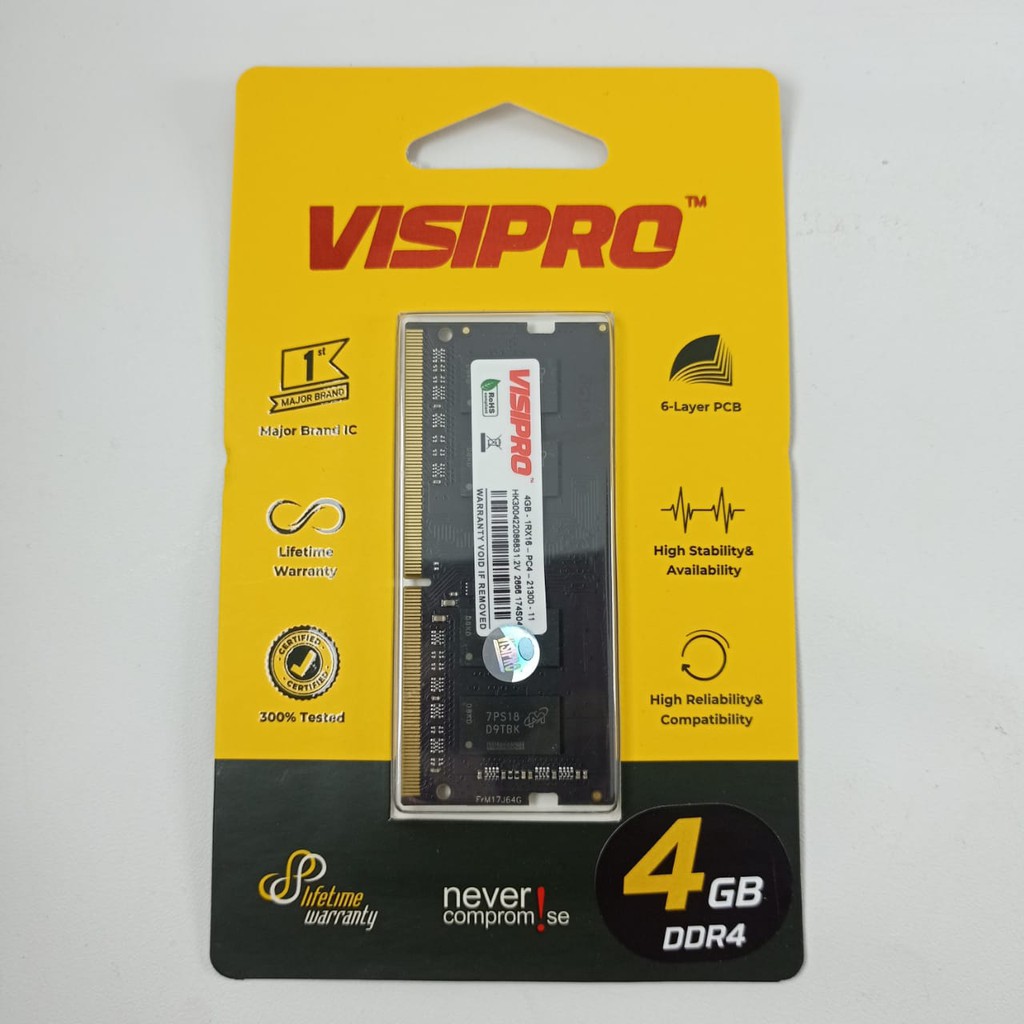 RAM LAPTOP DDR4/4GB VISIPRO TIPE 21300