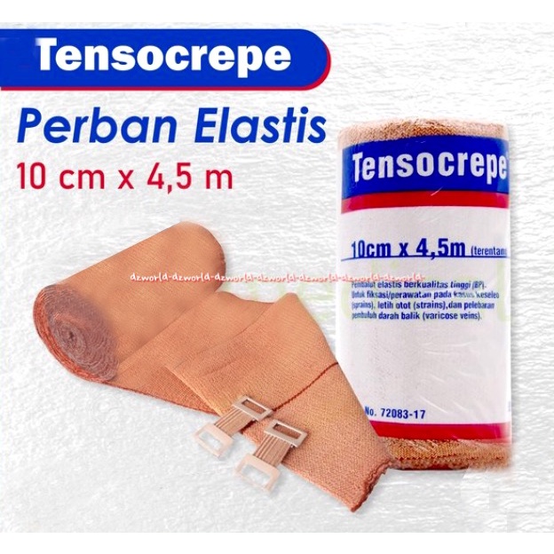 Tensocrepes 10cmx4.5m Pembalut Perban Elastis Perban Coklat untuk Keselo Patah Tulang Tenso Crepes Tensocrepe
