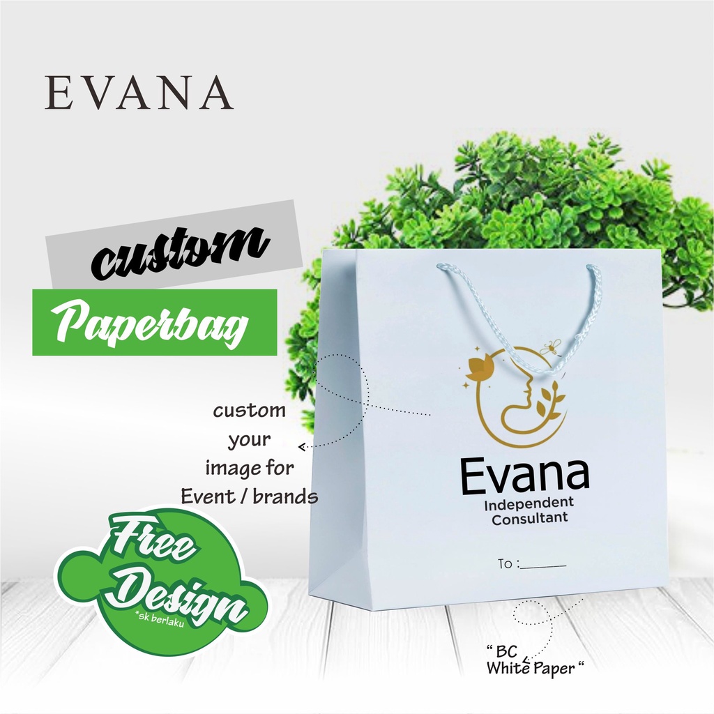 

Paper Bag size P x L x T = 15 x 7 x 20 Custom Tas Kertas Paperbag Goodie Bag Souvenir Olshop Weddding