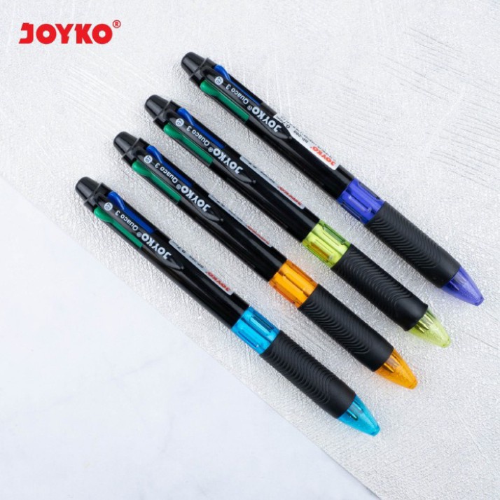 

Pulpen Joyko Quaco 3 BP-288 4 Warna 0.7 mm Per Pcs