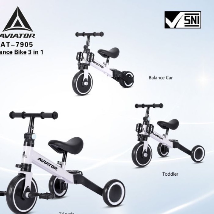 Sepeda Roda Tiga Anak EXOTIC balancing bike ET709-7 6in1 F-702 family dorong setir