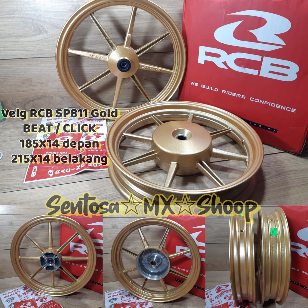 [ RCB SP-811 ] SEPASANG VELG RACING BOY LEBAR VELG 185/215 RING 14 MOTOR BEAT | BEAT F1 | SCOOPY F1 