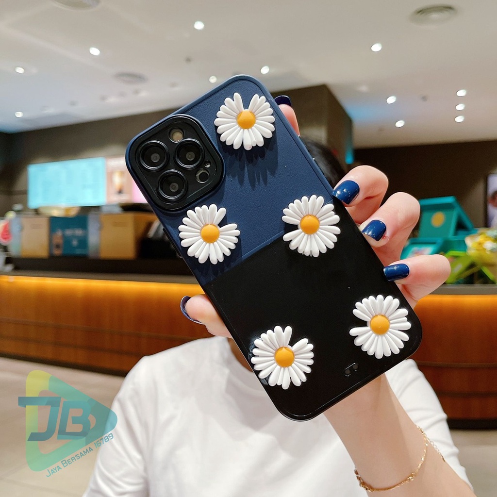 CASE FYP 2IN1 BUNGA DAISY 3D FOR ALL TYPE HANDPHONE OPPO VIVO SAMSUNG REALME XIAOMI INFINIX IPHONE JB5900