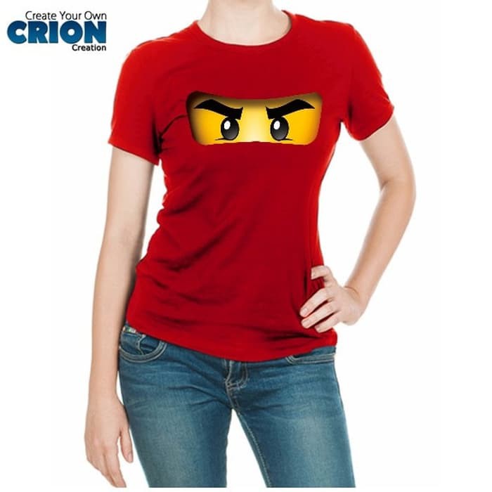 Kaos Ninjago Ladies - Kai Face - By Crion