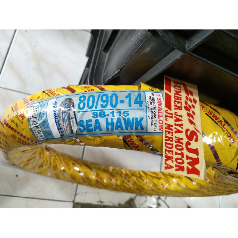 Ban swallow seahawk ukuran 80 90 14 . ban luar swallow ring 14 ukuran 80/90 tube type