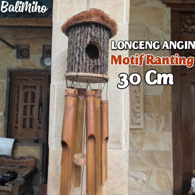 $$$$] LONCENG ANGIN BAMBU/LONCENG BAMBU/GANTUNGAN BAMBU MOTIF RANTING POHON