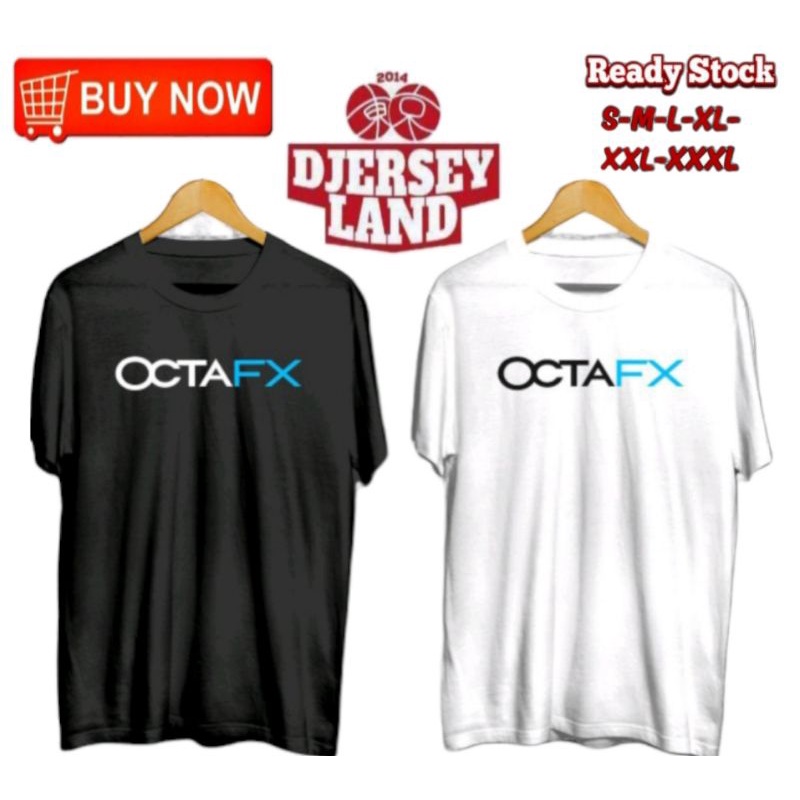 KAOS OCTAFX LENGAN PENDEK BAHAN COTTON COMBED PREMIUM