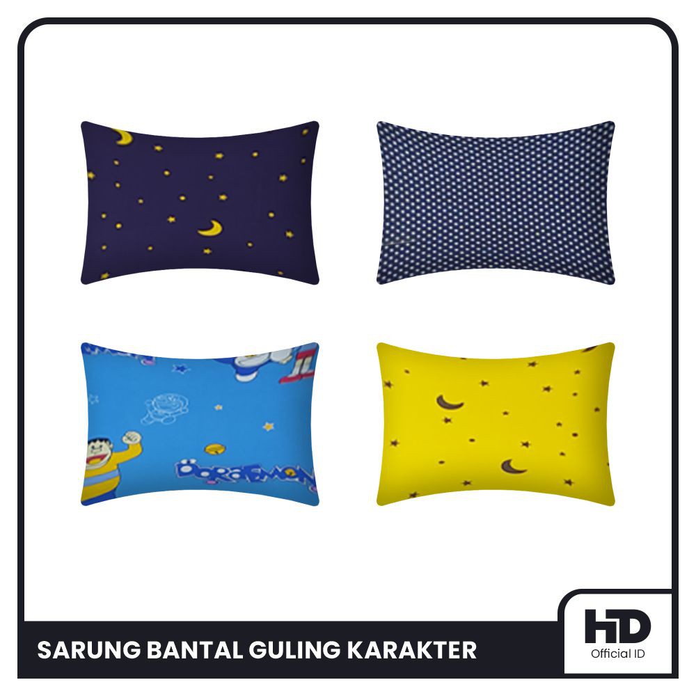 Sarung Bantal Guling Motif Karakter | Satuan dan Set Murah