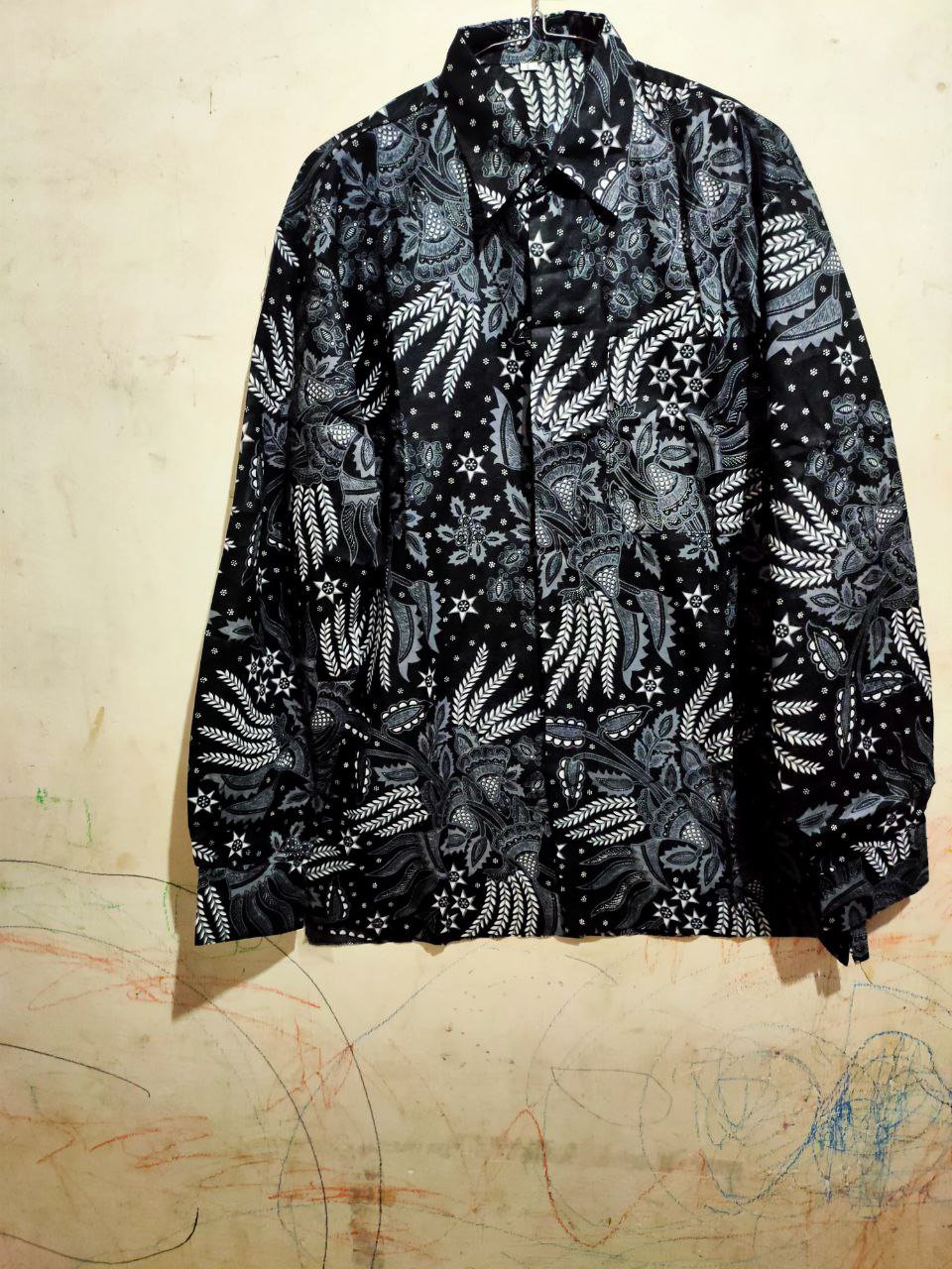 Kemeja Batik Semi Sutra Shyntetic Premium Exclusive Puring Istimewa Bahu Pakai Busa