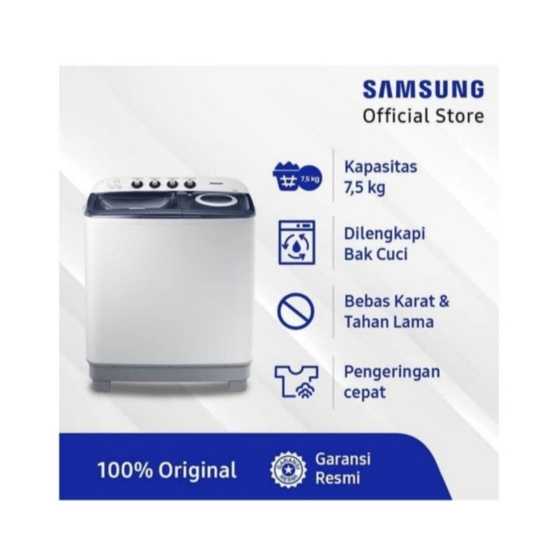 Mesin Cuci Samsung WT75H3210 2 Tabung - 7.5 Kg