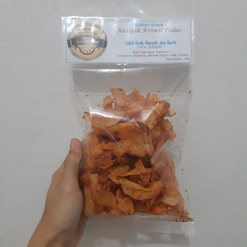

sukhim snack keripik kriwil pedas