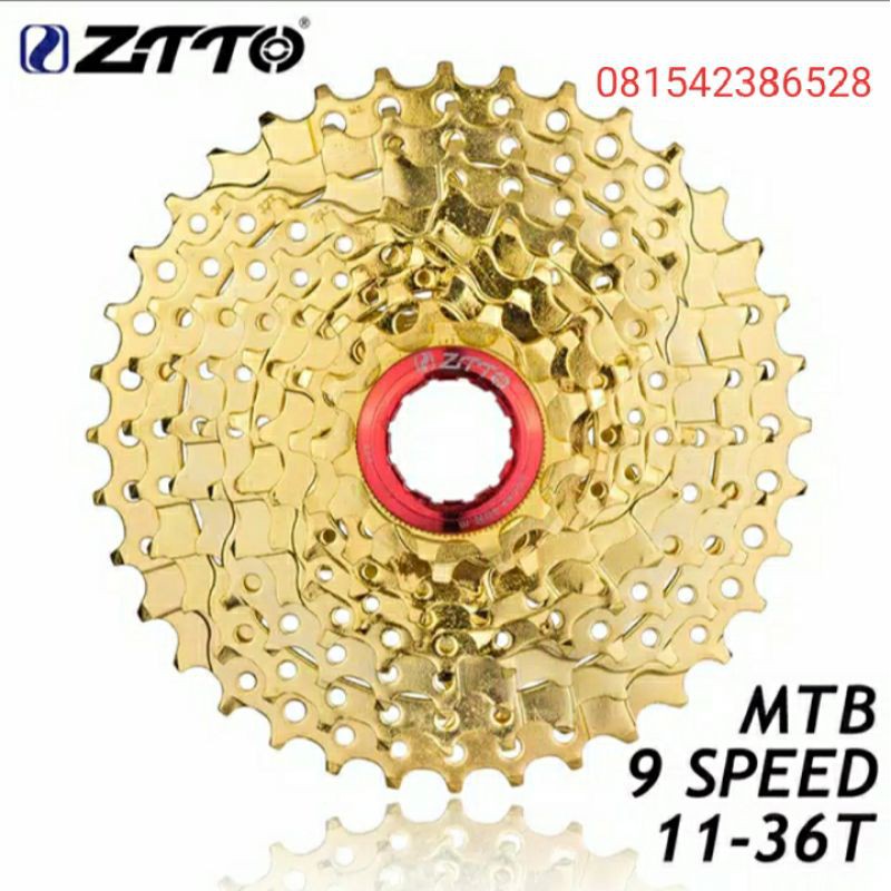 Sproket 9 speed Gold