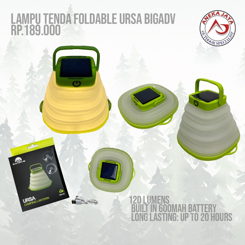 Lampu Tenda Foldable Camping Lantern URSA BIGADVENTURE